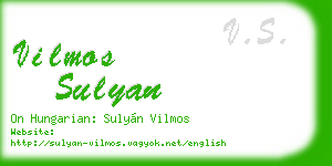 vilmos sulyan business card